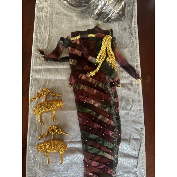 Katherine's Collection Wayne Kleski Christmas Stocking ribbon woven 24” velvet - Picture 6 of 16